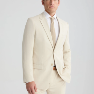 Men’s Sandstone Tan Modern Fit Suit Jacket – Tailored Lightweight Blazer for Business & Formal Wear