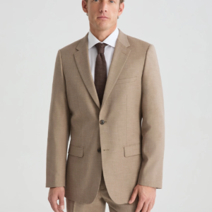 Men’s Latte Beige Modern Fit Suit Jacket – Tailored Lightweight Blazer for Business & Formal Wear