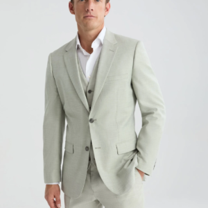 Men’s Modern Sage Modern Fit Suit Jacket – Tailored Lightweight Blazer for Business & Formal Wear